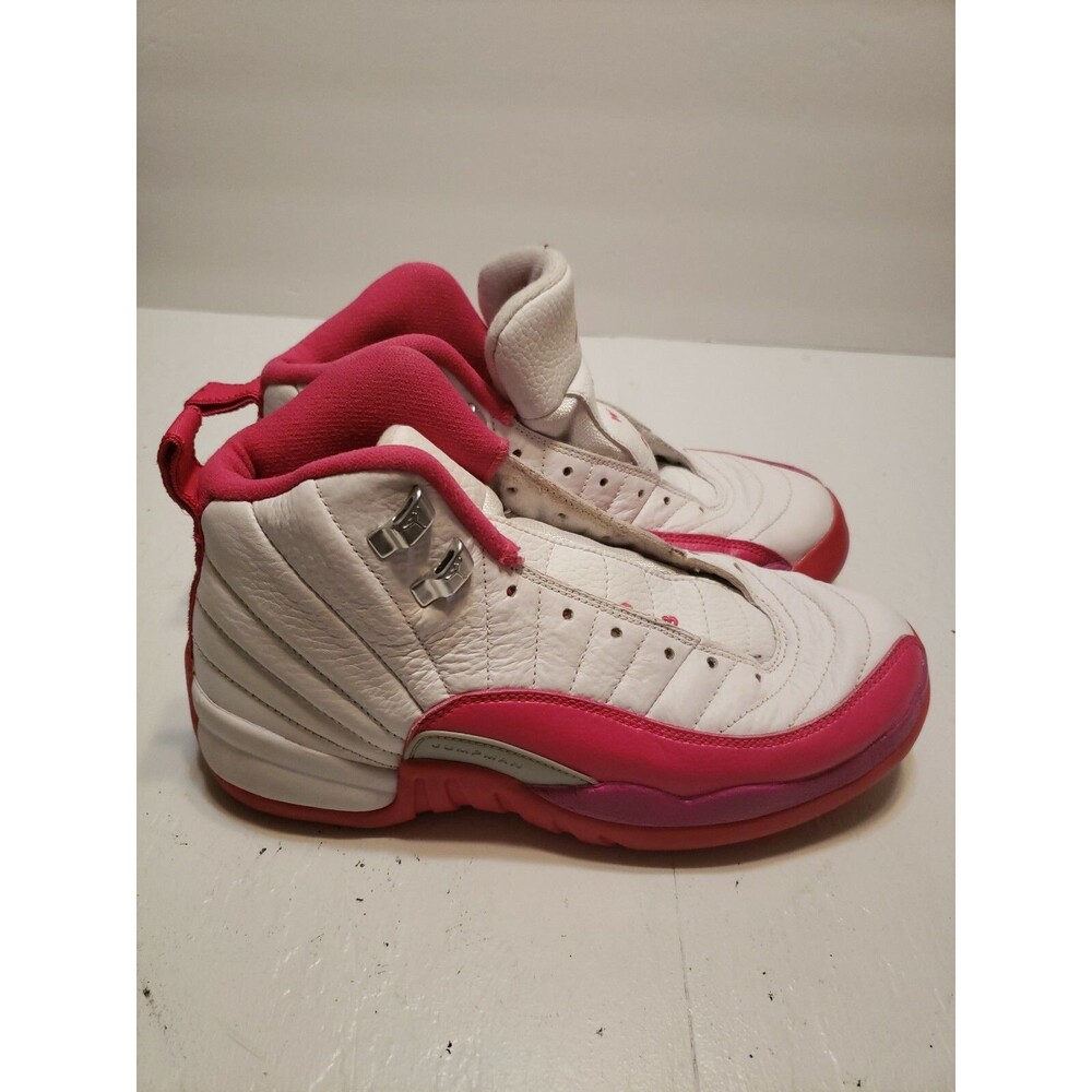 Nike Air Jordan XII 12 Retro GG Vivid Pink White Silver OG 510815-109 Size 5.5Y